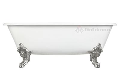 Чугунная ванна Goldman Grand 170x77 хром/белый с ножками Classic