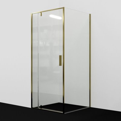Душевой уголок WasserKraft Aisch 55P20 прозрачное стекло, матовое золото