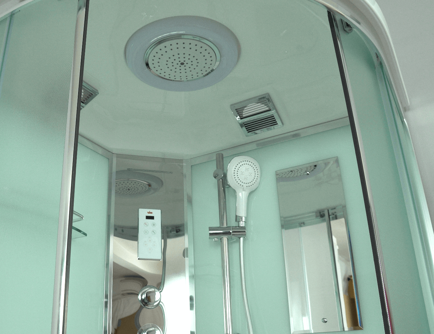 Душевая кабина Timo Comfort T-8890 Fabric Glass 90х90 — купить со скидкой в Москве. Интернет-магазин сантехники Пять-измерений.ру