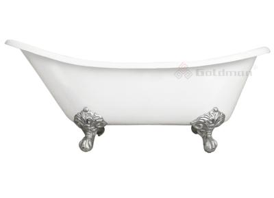 Чугунная ванна Goldman Bristol 170x76 хром/белый с ножками Classic