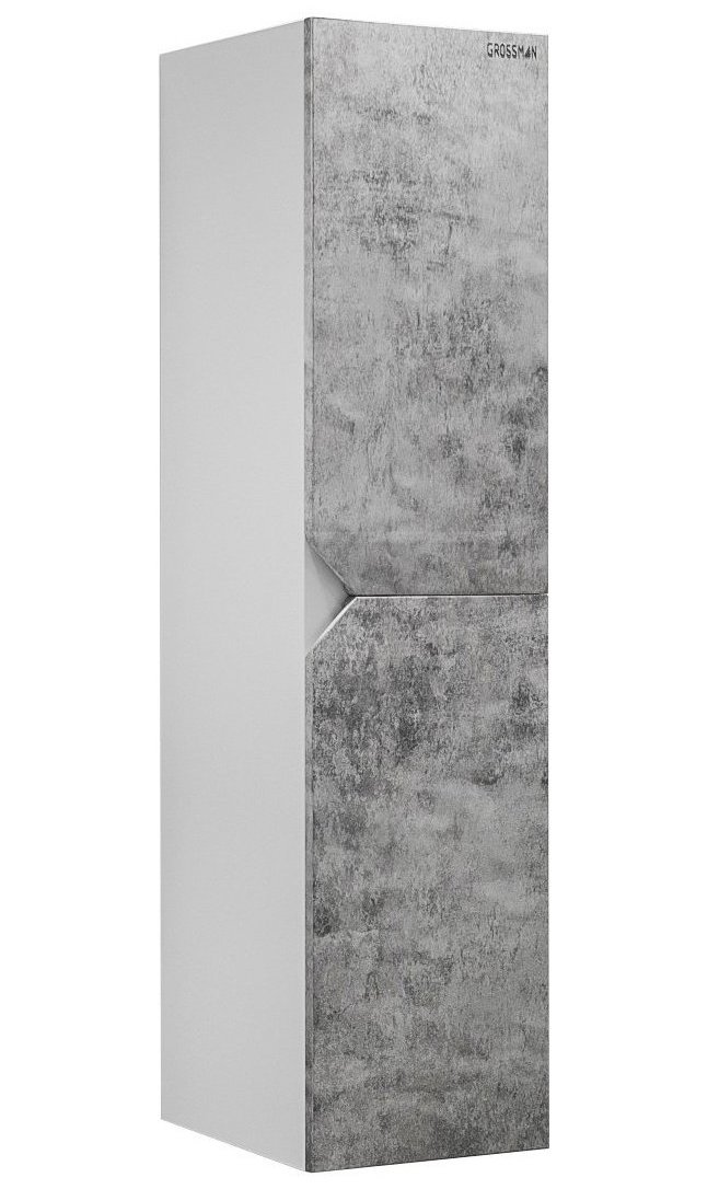 Пенал подвесной Grossman Инлайн 35 (303505) белый, бетон
