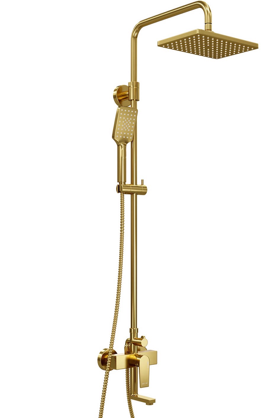 Душевая стойка WasserKraft A15501 матовое золото