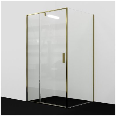 Душевой уголок WasserKraft Aisch 55P06 прозрачное стекло, матовое золото