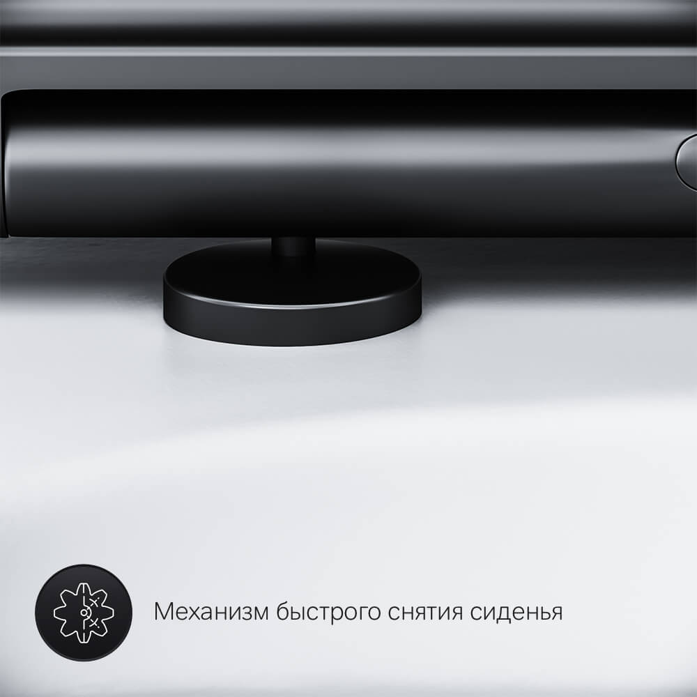 Унитаз подвесной Am.Pm Gem C901700SCmb FlashClean с черным сиденьем микролифт — купить со скидкой в Москве. Интернет-магазин сантехники Пять-измерений.ру