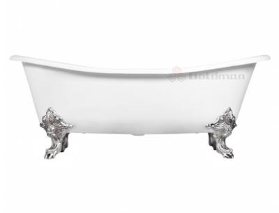 Чугунная ванна Goldman Glossy 183x70 хром/белый с ножками Royal