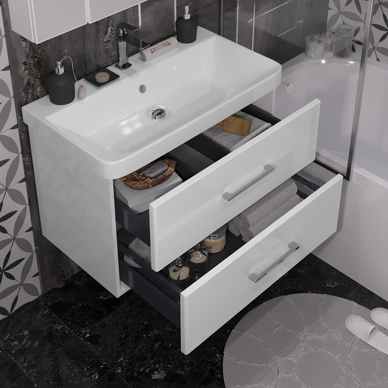 Комплект мебели Opadiris Арабеско 80 с зеркальным шкафчиком