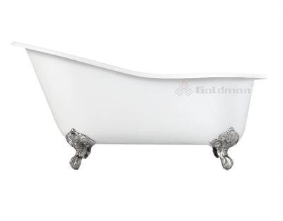 Чугунная ванна Goldman Element 168x78 ножки хром/белый